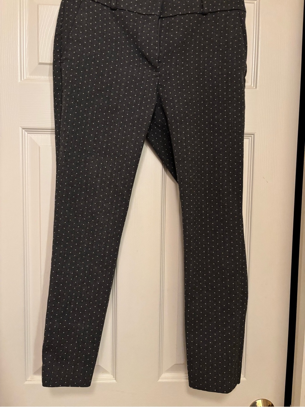 LOFT Petites Women’s Charcoal Slim Dress Pants with White Microdots 8P